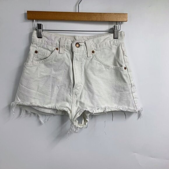 Levi's Women's Vintage 954 Orange Tab 100% Cotton Denim Shorts Size 25
